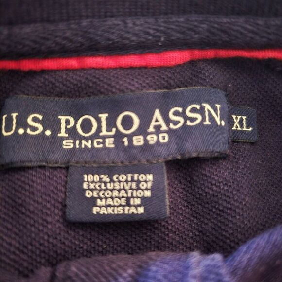 US Polo Assn Mens Sz XL Rugby Polo Shirt Embroidered Pony Pique Cotton - Picture 8 of 9